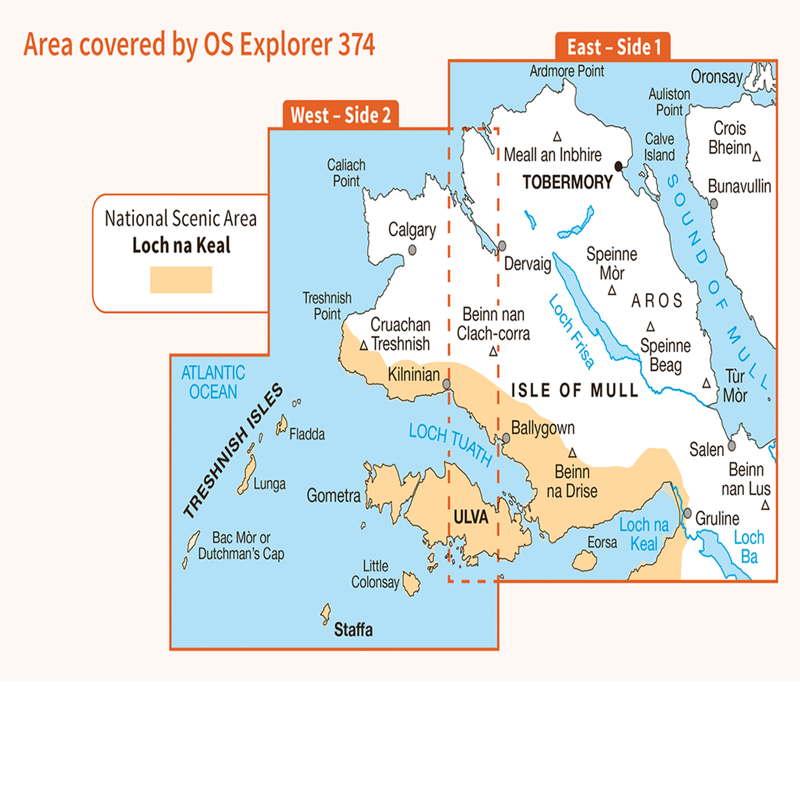 Ordnance Survey Explorer 374 Isle of Mull North and Tobermory-2