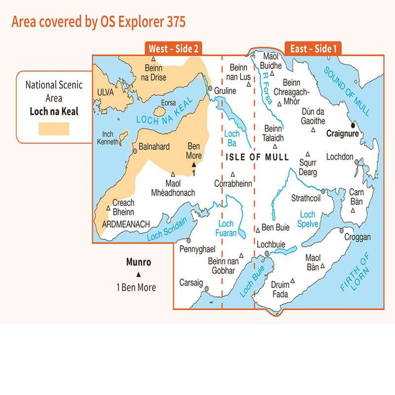 Ordnance Survey Explorer 375 Isle of Mull East-2