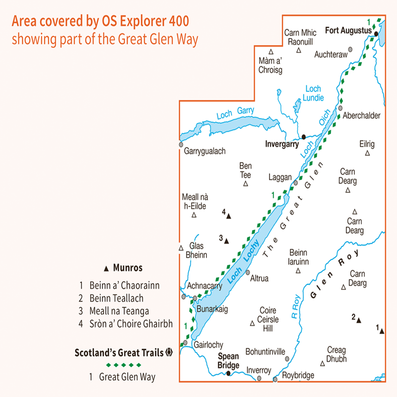 Ordnance Survey Explorer 400 Loch Lochy and Glen Roy-2