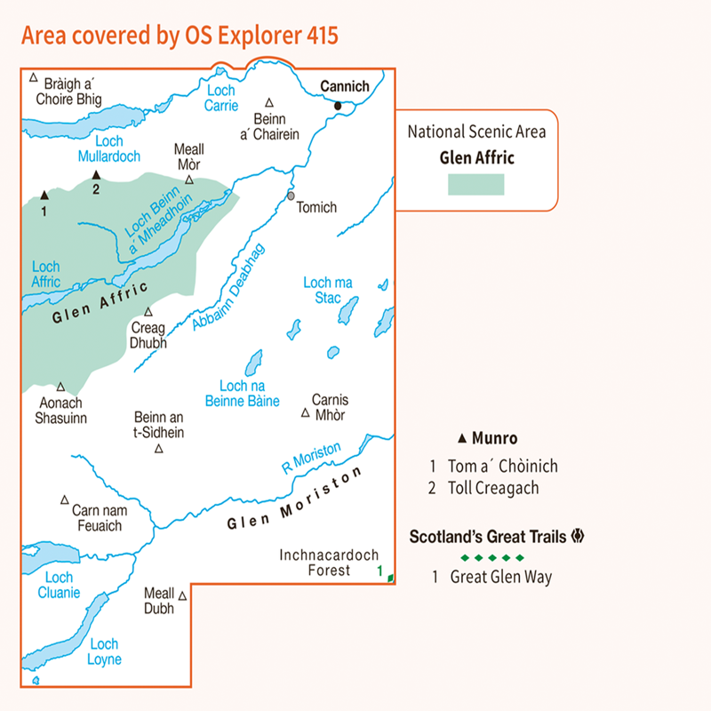 Ordnance Survey Explorer 415 Glen Affric and Glen Moriston-2