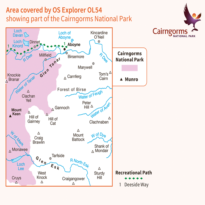 Ordnance Survey Explorer OL54 Glen Esk and Glen Tanar-2