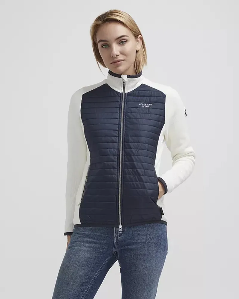 Holebrook Womens Mimmi Fullzip Wind Proof Off White/Navy-2
