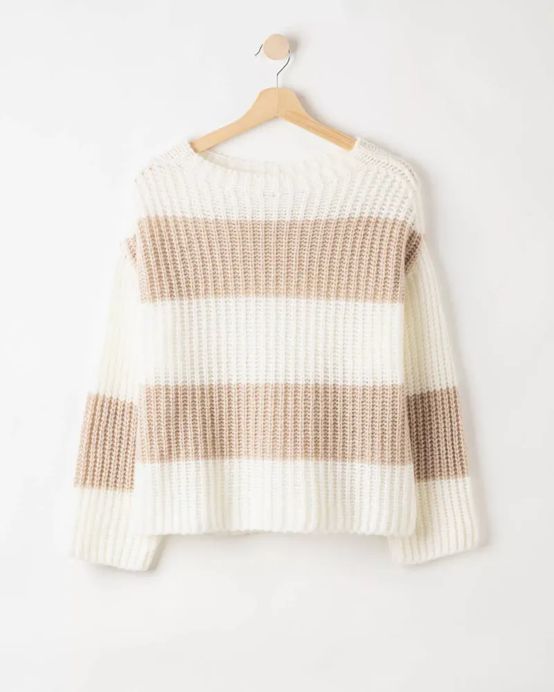 Holebrook Cajsa Sweater - Off White/ Warm Sand