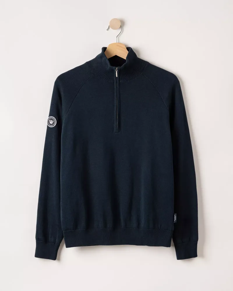 Holebrook Women's Laura T-Neck Windproof Navy-3