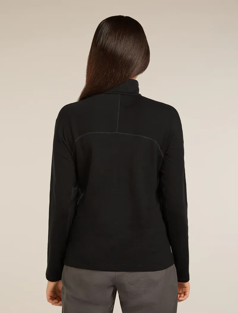 Ice Breaker W's 360 Realfleece Elemental LS Half Zip Black-1