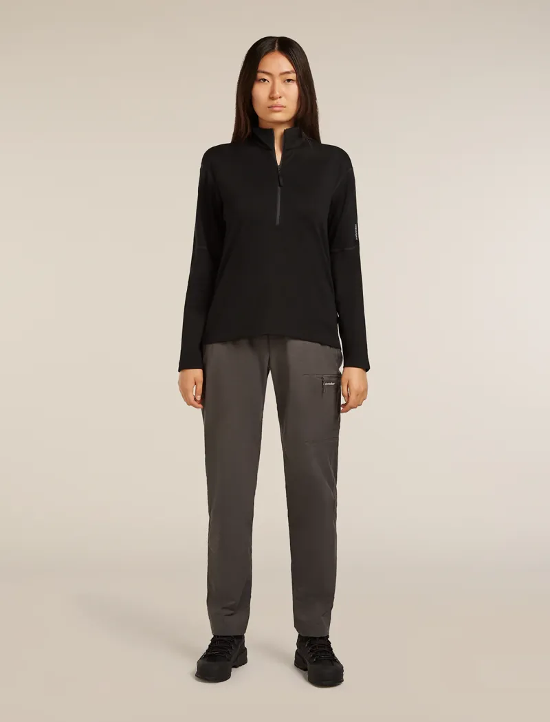 Ice Breaker W's 360 Realfleece Elemental LS Half Zip Black-2