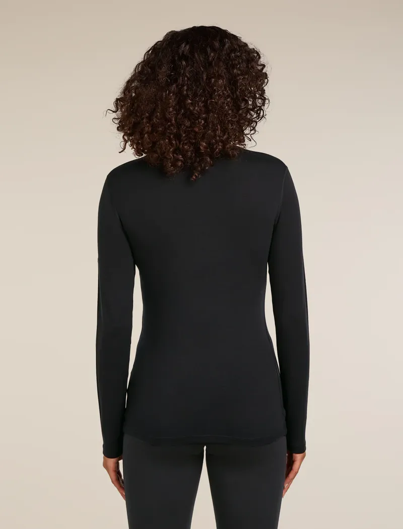 Ice Breaker W's Core Heavy LS Crew Neck Black-1