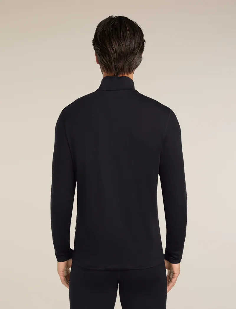 Ice Breaker M's Core Heavy LS Half Zip Black-1