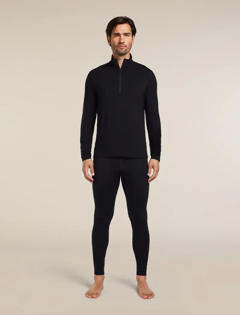 Ice Breaker M's Core Heavy LS Half Zip Black-2