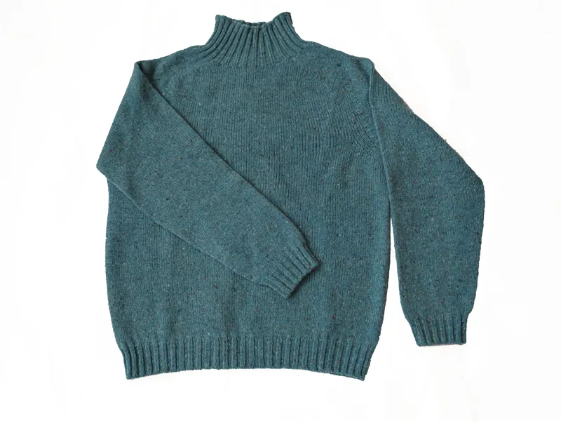 Harley of Scotland Plain Knit Turtle Neck Sweater - Uist-1