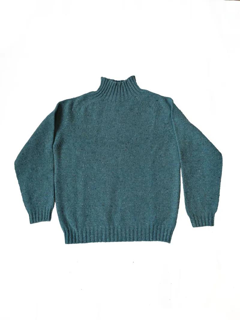 Harley of Scotland Plain Knit Turtle Neck Sweater - Uist