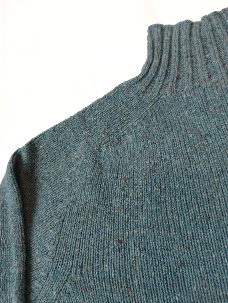 Harley of Scotland Plain Knit Turtle Neck Sweater - Uist-2