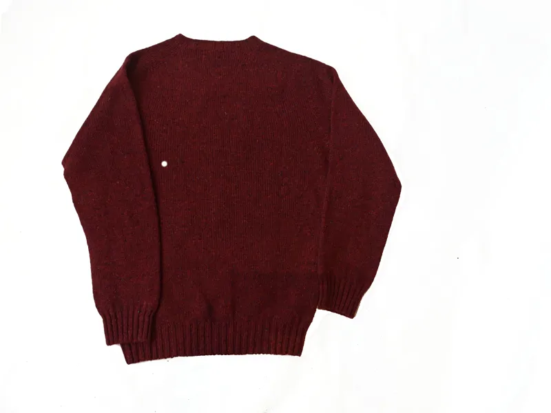Harley of Scotland Merino Cashmere Crew Neck - Aubergine-2