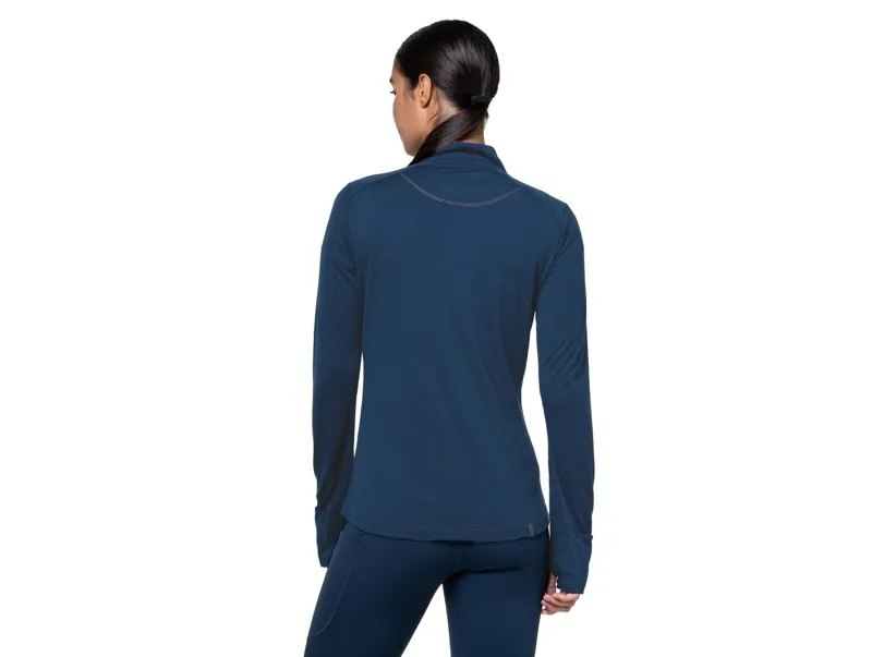 Ronhill Women's Tech Merino 1/2 Zip Dark Navy/Dusty Tulip-1