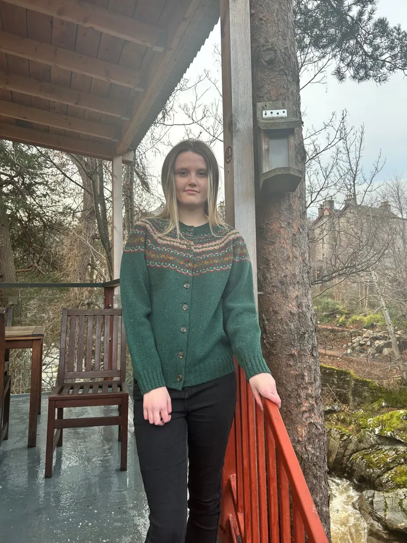 Harley Of Scotland Women's Fair Isle Cardigan Canna