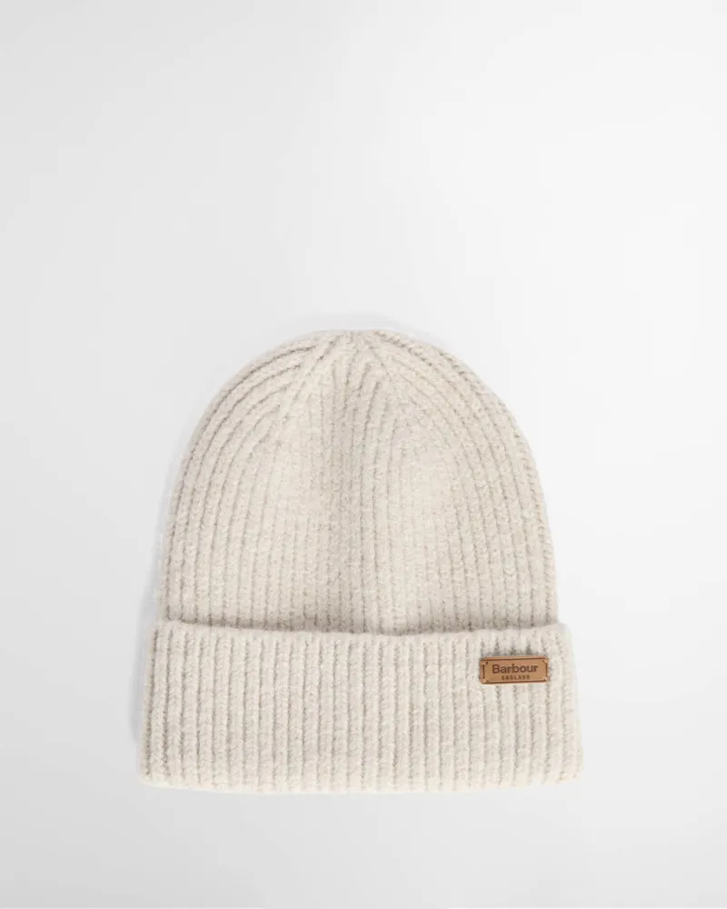 Barbour Pendle Beanie + Gloves Gift Set - Eggshell-1