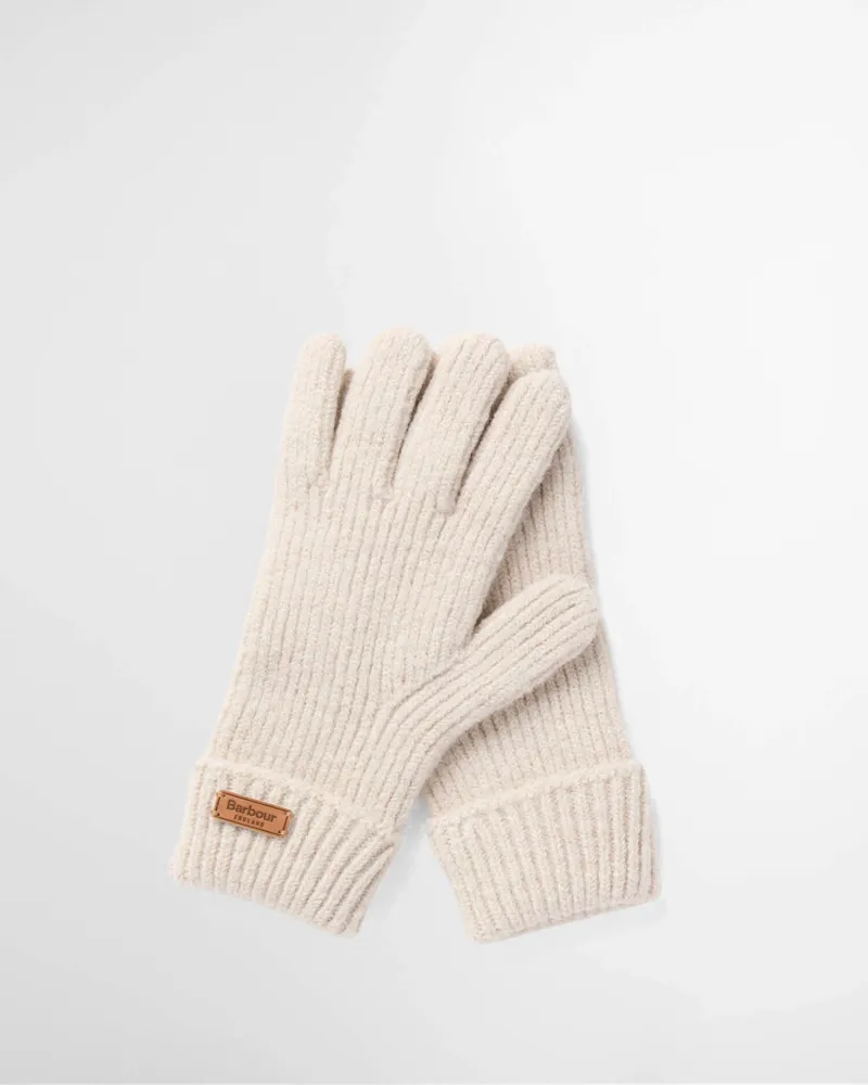 Barbour Pendle Beanie + Gloves Gift Set - Eggshell-2