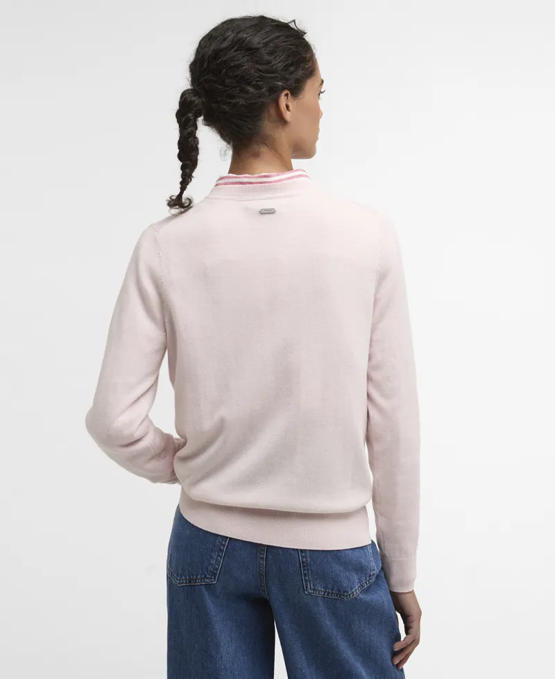 BARBOUR WOMEN OAKLEY KNITTED JUMPER - pink-3