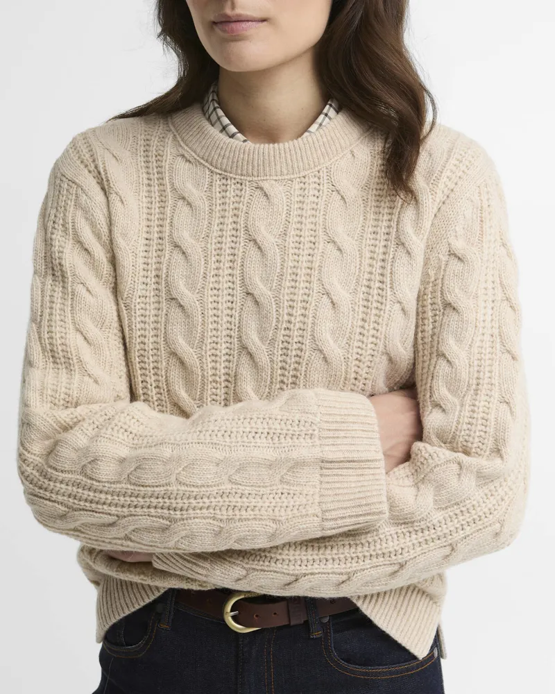 Barbour Womens Joan Knitted Jumper - Birch-3