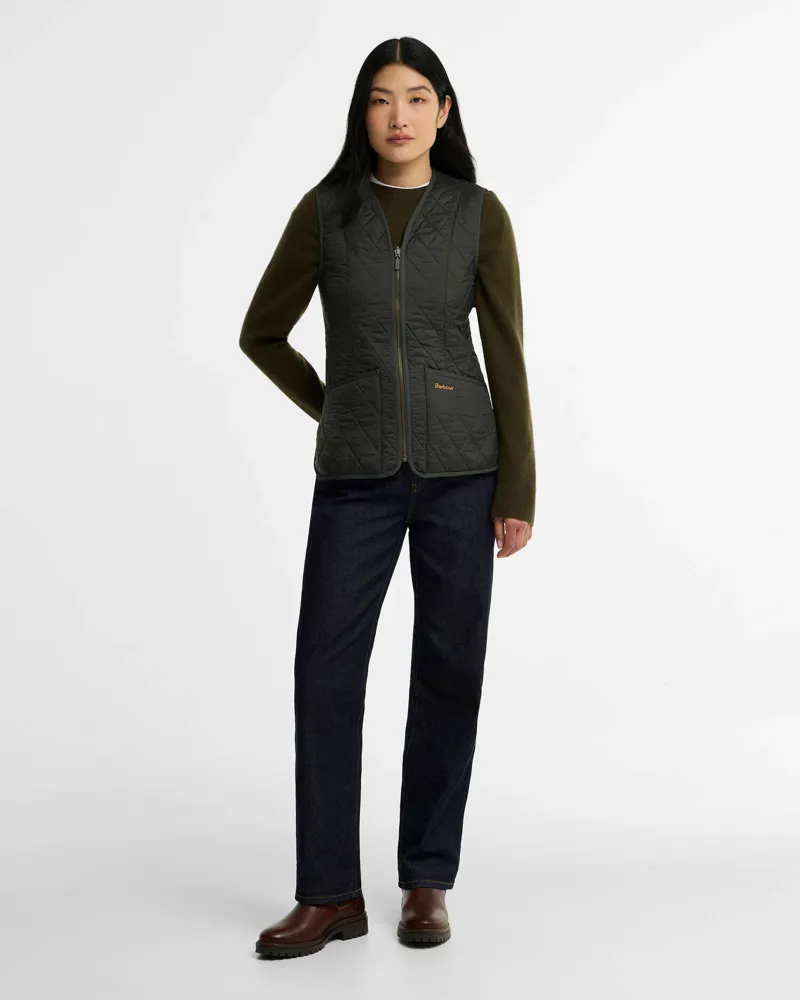 Barbour Womens Betty Fleece Liner - Dk Olive-1