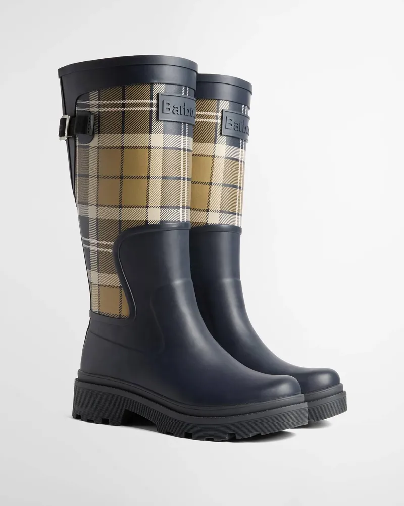 Barbour Dena Tall Welly - Dk Navy/Birchwood-1