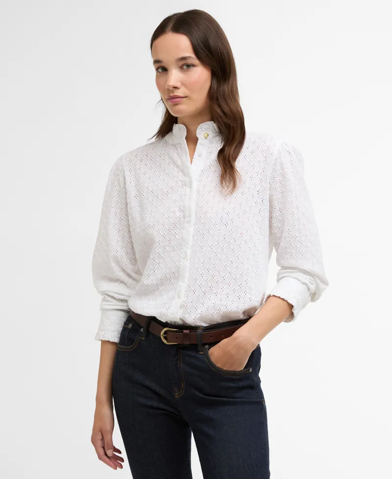 BARBOUR  WOMEN'S CYNTHIA SHIRT - white-3
