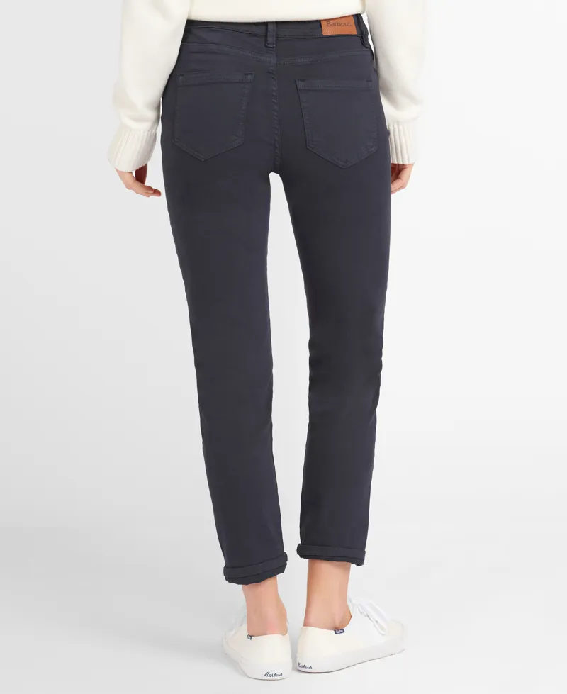 BARBOUR WOMEN'S ESSENTIAL SLIM TROUSERS - navy-3