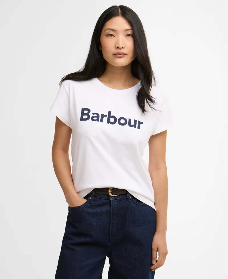 BARBOUR WOMEN'S HARTLAND T-SHIRT - White-1