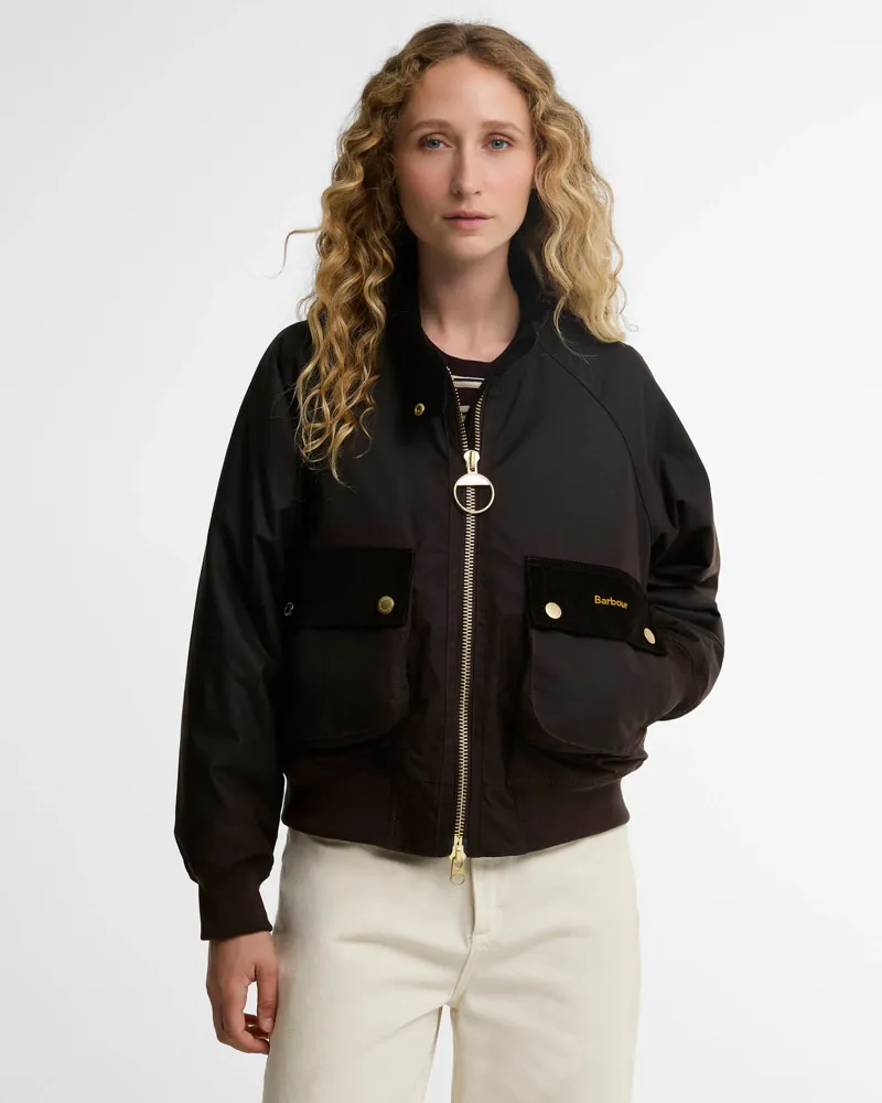 Barbour Womens Ivybridge Wax Jacket - Rustic/Muted Tartan-1