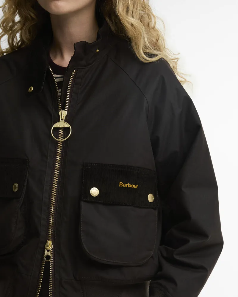 Barbour Womens Ivybridge Wax Jacket - Rustic/Muted Tartan-5