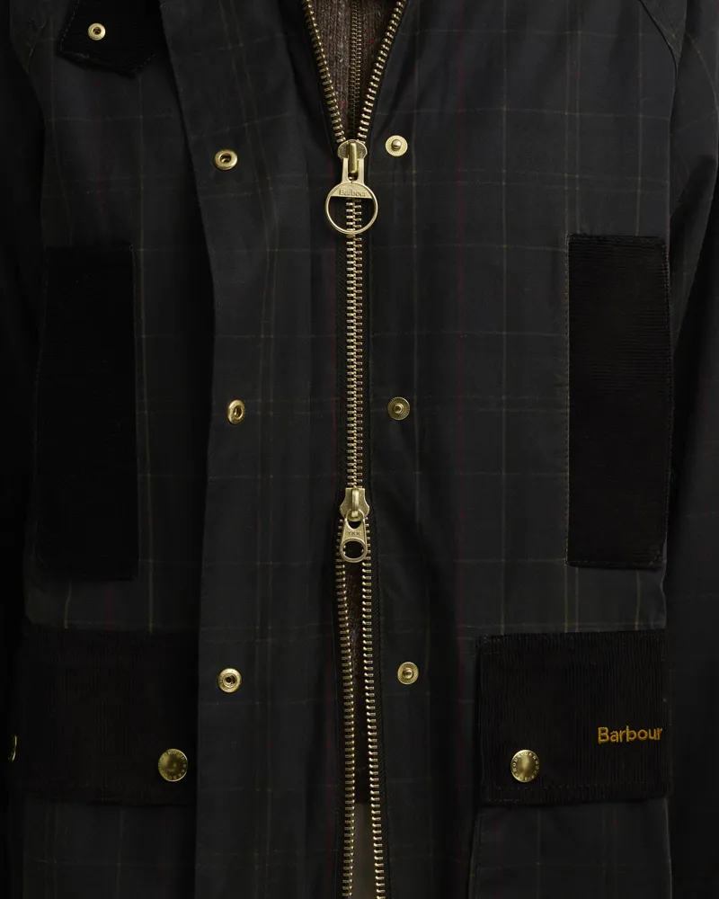 Barbour Womens Reimagined Icons Tartan Modern Beaufort Wax Jacket-6