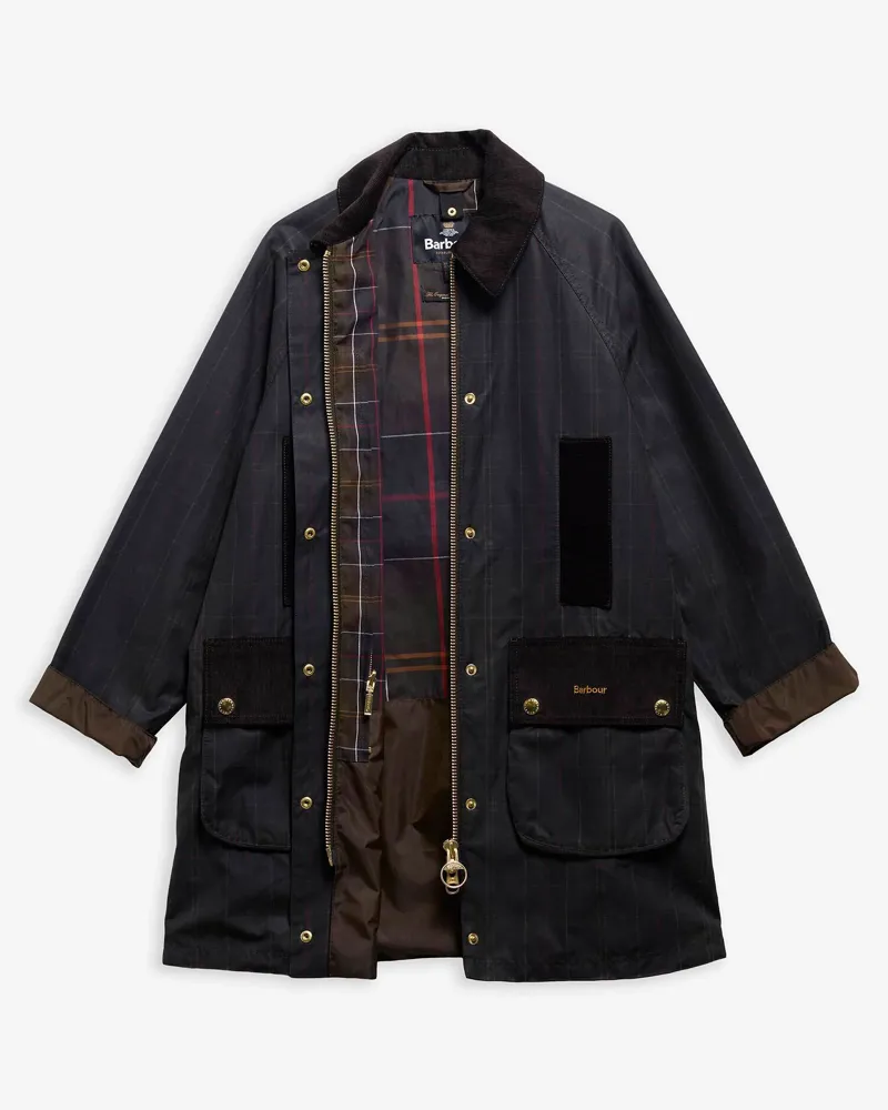 Barbour Womens Reimagined Icons Tartan Modern Beaufort Wax Jacket-1