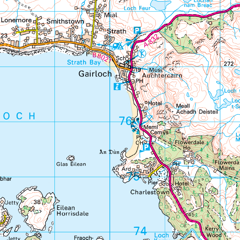 Ordnance Survey Landranger Active 19 Gairloch and Ullapool Weatherproof-3