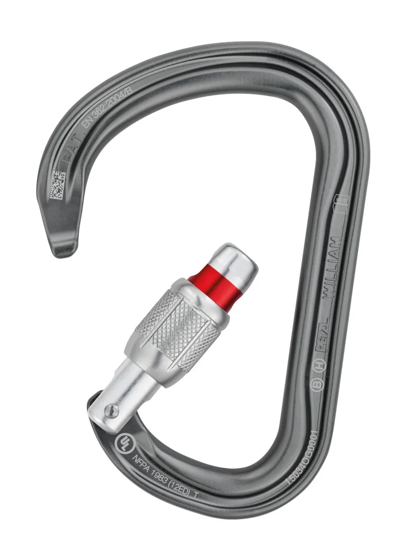 Petzl William Screw-Lock Gray-1