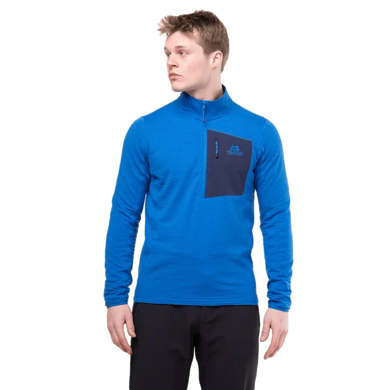 Mountain Equipment Men's Lumiko Zip T -Atlantic/Cosmos-2