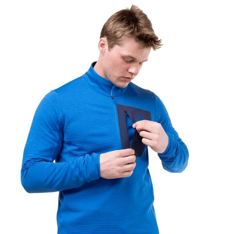 Mountain Equipment Men's Lumiko Zip T -Atlantic/Cosmos-7