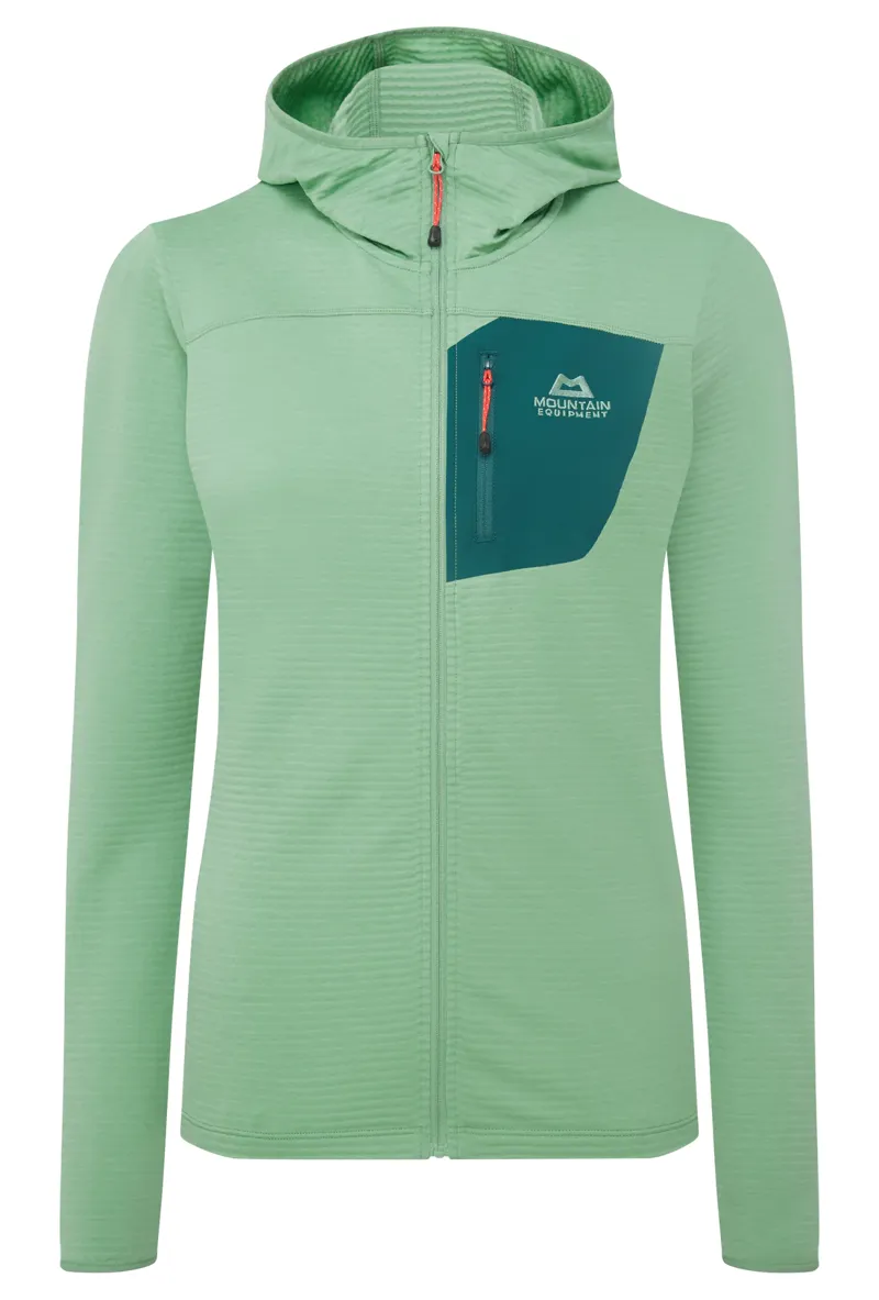 Mountain Equipment Women's Lumiko Hooded Jacket -Lichen Green/D Teal