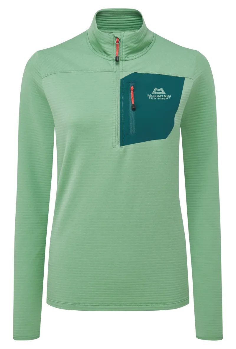 Mountain Equipment Women's Lumiko Zip T Lichen -Green/D Teal