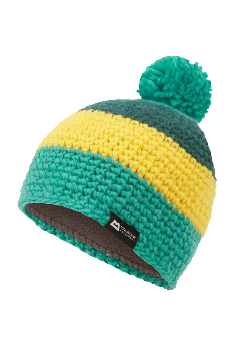Mountain Equipment Women's Flash Bobble Beanie -Jade/Lemon/Deep Teal