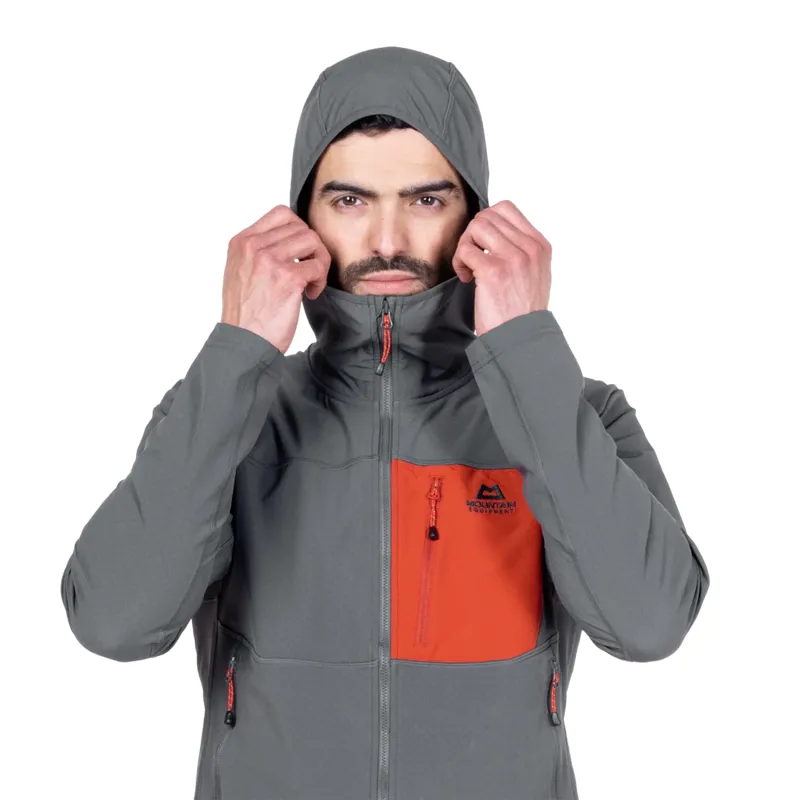Mountain Equipmen Men's Arrow Hooded Jacket - Anvil/Redrock-2
