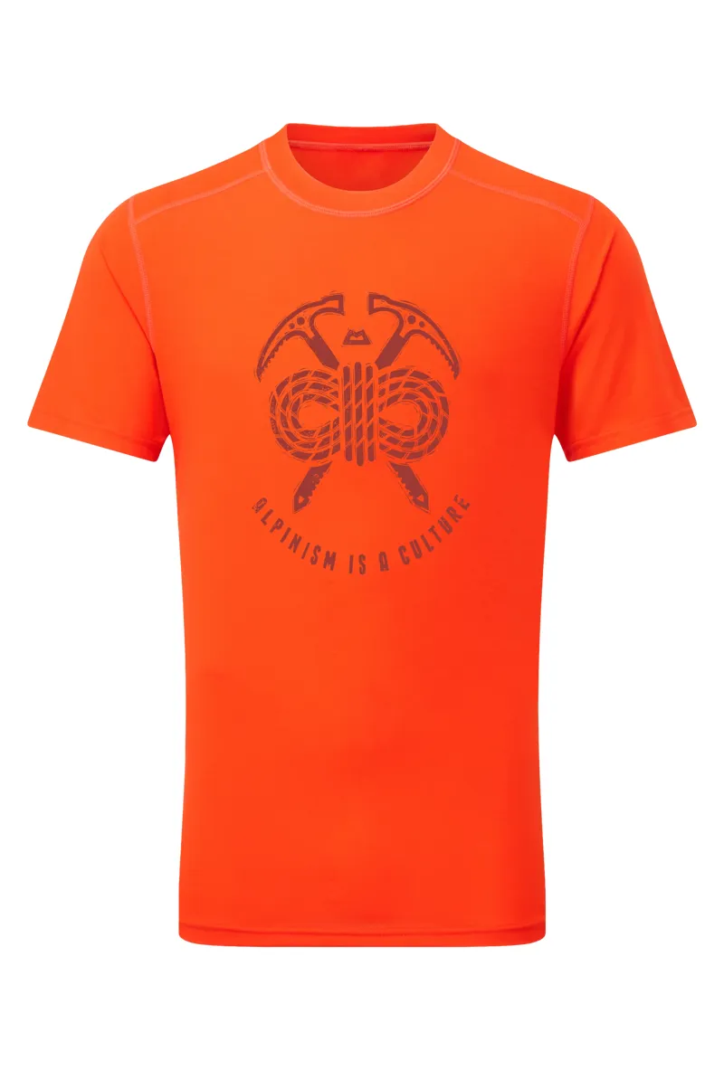 Mountain equipment Men's Headpoint Alpinism Tee Cardinal Orange
