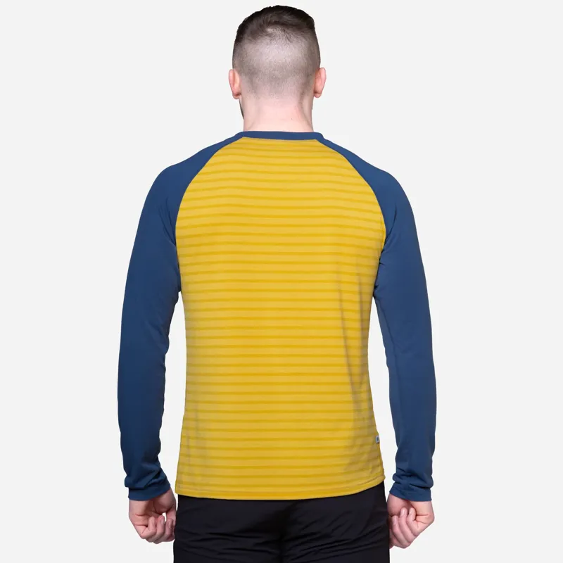 Mountain Equipment Men's Redline LS Tee Acidstripe/Denim-2