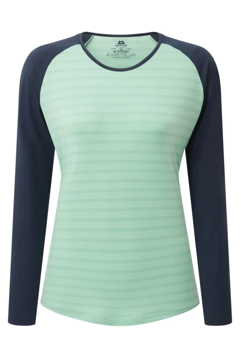 Mountain Equipment Women's Redline LS Tee - Lichen Stripe/Cosmos