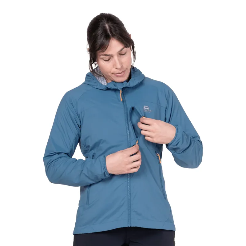 Mountain Equipment Women's Aerotherm Hooded Jacket - Stellar Blue-3