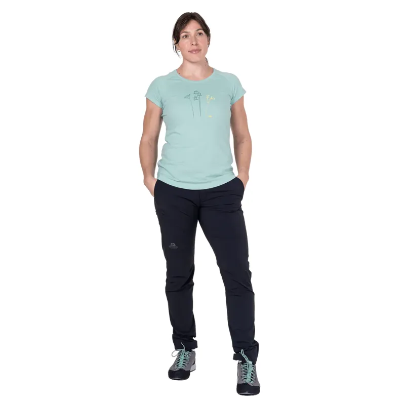 Mountain Equipment Women's Mountain Flower Tee - Aqua-1