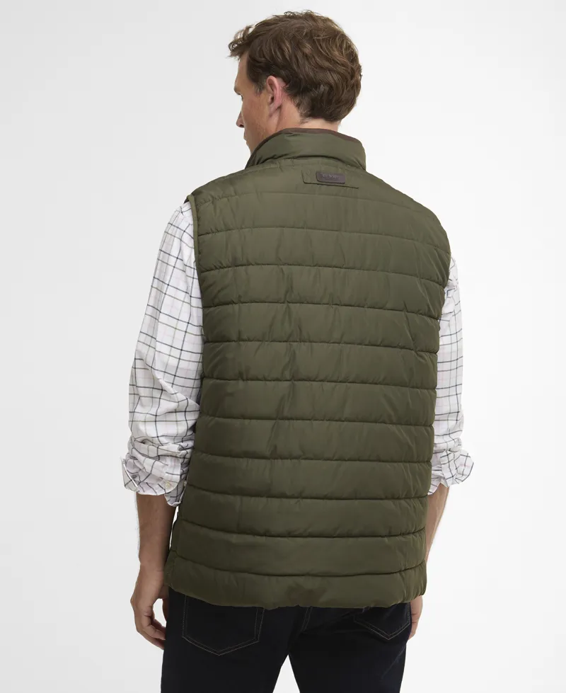 BARBOUR MEN'S BROUGHTON QUILTED GILET - deep olive-3