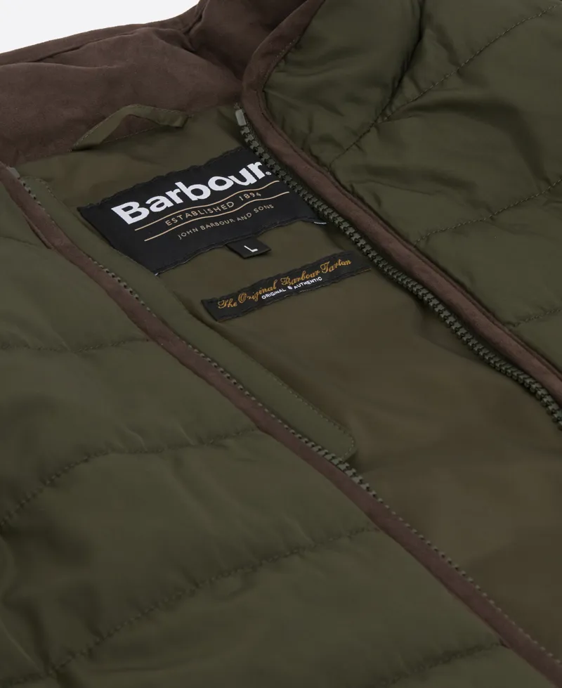 BARBOUR MEN'S BROUGHTON QUILTED GILET - deep olive-1