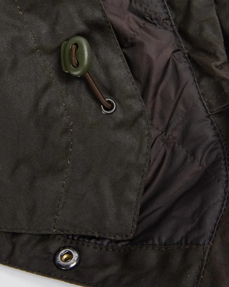 Barbour Waxed Storm Hood - Olive-2
