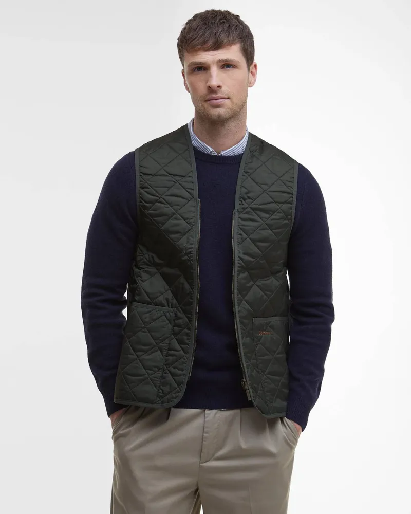 Barbour Men's Quilted Zip In Waistcoat - Olive/Classic