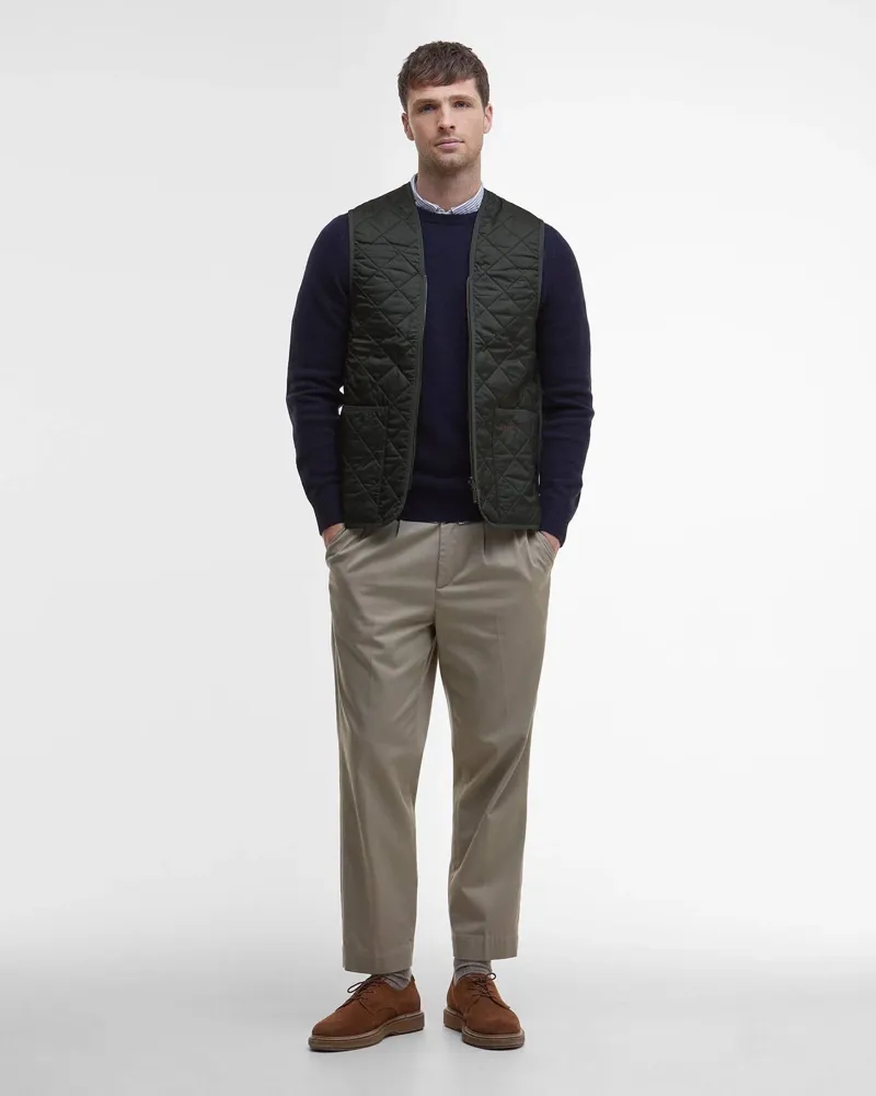 Barbour Men's Quilted Zip In Waistcoat - Olive/Classic-1